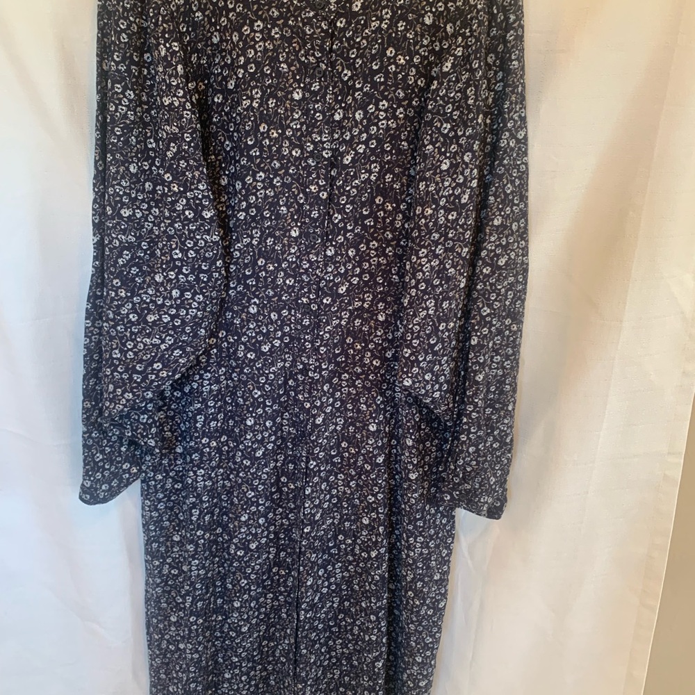 H&M Black Floral Long Sleeve Maxi Dress